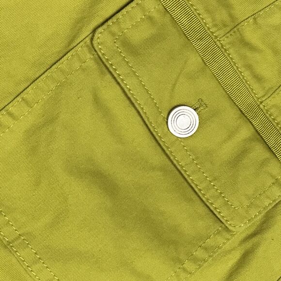 White House Black Market Shorts Womens Size 4 Ribbon Trim Cuff Tab Green Preppy - Picture 5 of 16